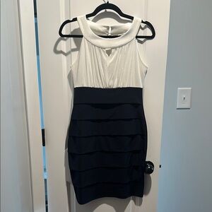 Elegant Black and White Dress